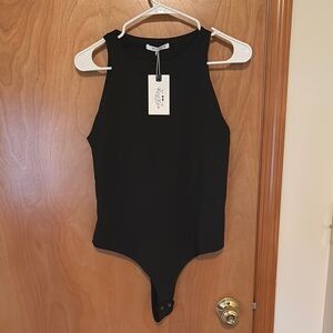 ReoRia Black Tank Top Bodysuit Size Large
